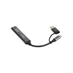 Концентратор Maxxter USB-C + USB-A to 1xUSB 3.0 + 2xUSB 2.0 + 1xUSB-C (HU3C-4P1CN-01) - мініатюра 4