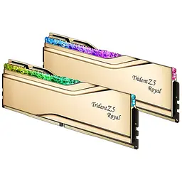 Модуль пам'яті G.Skill DDR5 32Gb (2x16) Trident Z5 6000Mhz Royal Gold (F5-6000J2836G16GX2-TR5G) - мініатюра 3