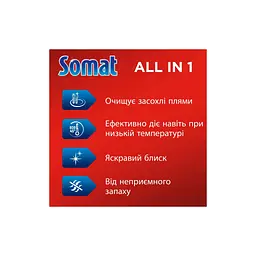 Таблетки для посудомийних машин Somat All in 1 Extra 85 шт. (9000101809961/9000101851779) - мініатюра 2