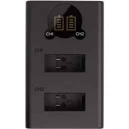 Зарядний пристрій для фото PowerPlant GoPro SPCC1B with display 2 slots (CH980253)