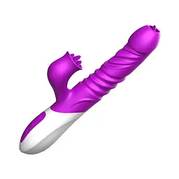 Вібратор Silicone Vibrator, USB, 10 Function &Thrusting Function, Heating - мініатюра 4