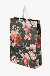 Пакет подарунковий JUMBO Flores 760240ML Чорний з зеленим shop (2000991026940) - мініатюра 1