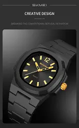 Наручний годинник Skmei 2382 Black Gold, 2382BKGD (18368) - мініатюра 6