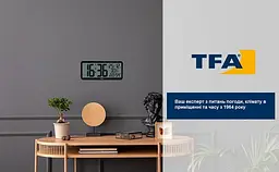 Годинник настінний цифровий TFA чорний 356x27x161 мм (60452501) - мініатюра 5