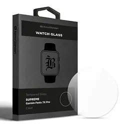 Захисне скло 3D для Garmin Fenix 7X Pro, Supreme Black Icon, прозоре, на весь екран, глянцеве, з олеофобним покриттям, просте встановлення, не залишає слідів, ArmorStandart (ARM84745)