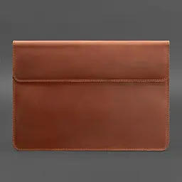 Шкіряний чохол-конверт BlankNote Crazy Horse на магнітах для MacBook 15 дюймів Світло-коричневий - мініатюра 4