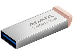 USB флеш накопичувач ADATA 128 GB UR350 Silver/Brown USB 3.2 (UR350-128G-RSR/BG) - мініатюра 2
