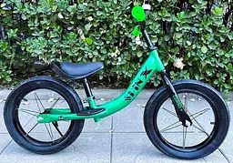 Велобіг Corso Spin-X, сталева рама, колесо 14", надувні колеса, підніжка, підставка для ніг, дзвоник PX-415-63 - мініатюра 2