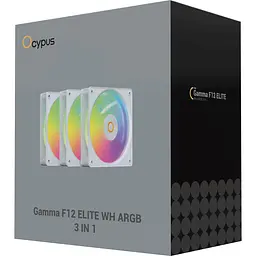 Комплект корпусних вентиляторів Ocypus Gamma F12 Elite ARGB White (GAMMA-F12-WH3AM00E-GL) [165796] - мініатюра 10