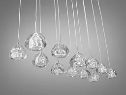Люстра стельова LED Diasha 3004/12HR 12 ламп, 20W, G4, хром, сучасний стиль для коридору, кухні, офісу - мініатюра 2