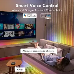 Світлодіодна стрічка Govee RGBIC Basic Wi-Fi + Bluetooth LED Strip Light With Protective Coating 10м Білий (H619C3D1) - мініатюра 9