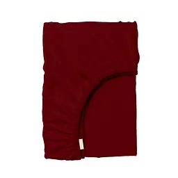 Комплект постільної білизни Cosas євро з простирадлом на резинці RUBY BORDO 200 x 220 см (Ranfors_Bordo_El-Bordo_200) - мініатюра 6