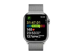 Смарт-годинник Apple Watch Series 9 GPS + Cellular 41mm Silver S. Steel Case w. Silver Milanese Loop (MRJ43) - мініатюра 5