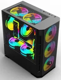 Корпус 2E Gaming CALLEO Black без БЖ Mini Tower для Micro ATX / Mini ITX 2xUSB 2.0 1xUSB 3.0 4x120 ARGB Fan бічна панель із загартованого скла (2E-GB700) - мініатюра 3