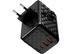 Мережевий зарядний пристрій Choetech 4xUSB 100 W PD (2xUSB-C+2xUSB-A) charger diamond model Black (PD6028-BK) - мініатюра 3