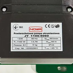 Насос поверхневий струменевий Nowa JY 1100-5060 (148878) - мініатюра 7