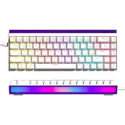 Ігрова механічна дротова клавіатура Womier WK68 Pro / 60% / Hot-swappable / White