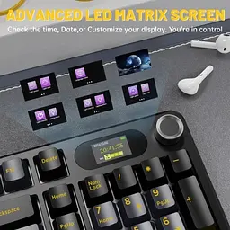 Бездротова клавіатура X98 Pro, Star Black, Bluetooth 5.0 / 2.4GHz USB / Type-C, механічна Attack Shark teh0028286 - мініатюра 6