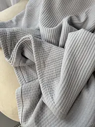 Покривало Zeintex Oslo бавовняне стьобане сіре 200х230 см - мініатюра 10