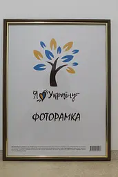 Фоторамка 30х42, світлий горіх із золотою вставкою, 1515-х052, СКЛО + ДВП                                                                                                                                                                                                                                                                                                                                                              