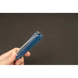 Ніж складаний туристичний SRM Rubik 7228B-ME2 (8.7 см) 14C28N / Micarta блакитний - мініатюра 8