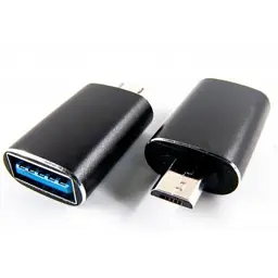Перехідник OTG USB 2.0 AF to Micro 5P black Dengos (ADP-017) - мініатюра 4