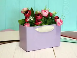 Коробка для квітів УПАКОВКИН 16*10*7см бузкова
