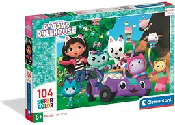 Пазл Clementoni SuperСolor: Ляльковий будиночок Габбі, DreamWorks (SuperСolor - Gabby's Dollhouse Puzzle - 104 pcs.), 104 ел. (25034)