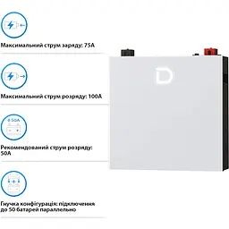 Акумулятор Dyness LiFePO4 48V (48V/100Ah/5120Wh) (DL5.0C Pro) [153565] - мініатюра 4