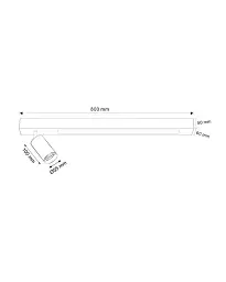 Стельовий світильник Goldlux 327376 Paris GU10+Led 2x10+24W 4000K 1800Lm IP20 Чорний - мініатюра 3