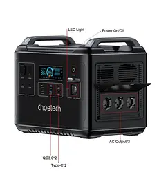 Зарядна станція портативна Choetech BS006 2000Wh 2000W - мініатюра 2