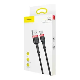 Кабель Baseus Cafule Series Cable USB to Type-C 2A 2m CATKLF-C91 Black-Red - мініатюра 6