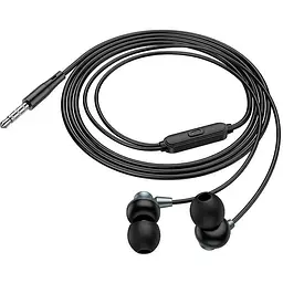 Навушники Hoco Delighted metal universal earphones with microphone M98 чорні - мініатюра 9