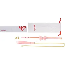Повідець Lockink Sevanda Love Heart Butterfly LeaTher Collar Set - Pink - мініатюра 8