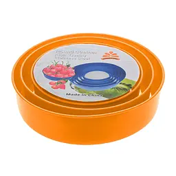 Сито пластикове для борошна (набір із 5 шт.), Kitchen Master Помаранчевий 85910 - мініатюра 2