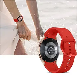 Ремінець силіконовий BeWatch Samsung Galaxy Watch 4/5/Pro SoftTouch Червоний (0139302) - мініатюра 5
