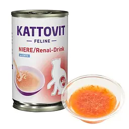 Лікувальний напій Kattovit Niere Renal Drink Каттовіт для котів із захворюваннями нирок, 135 мл (77360)
