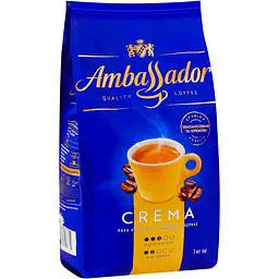 Кава в зернах Ambassador Crema натуральна смажена 1 кг (941924)