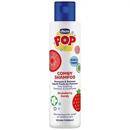 Шампунь-кондиціонер 2 в 1 Chicco Pop Strawberry Candy з екстрактом полуниці 250 мл від 6 років (12372.00)