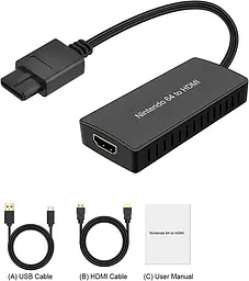 Перетворювач YDF N64 на HDMI, кабель HD Link для N64, Nintendo 64 на HDMI, сумісний з Nintendo 64/Game Cube/SNES/SFC (Plug and Pla) - мініатюра 4