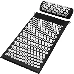 Килимок масажно-акупунктурний Life style Acupressure Mat and Pillow Set з подушкою 64 х 40 см Чорний - мініатюра 2