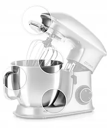 Тістоміс міксер планетарний Zeeegma PLANEET CHEF GREY 2200 Вт - мініатюра 7