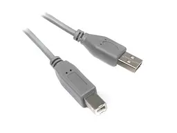 Кабель USB 2.0 AM - USB BM, 1.8 м, Grey, Maxxter (U-AMBM-6G)