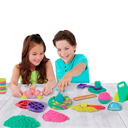 Набір піску для дитячої творчості Kinetic Sand Кольорові пригоди 3 кольори 907 г (71647) - мініатюра 7