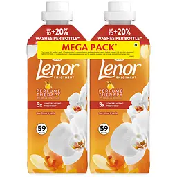 Набір кондиціонер для білизни Lenor Perfume Therapy Gold Orchid & Vanilla 2.478 л (2 шт. x 1,239 л) - мініатюра 2