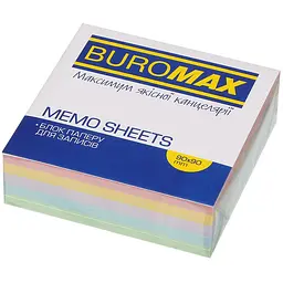 Блок паперу для нотаток Buromax Люкс Декор Pastel склеєний 90х90х30 мм (BM.2282)