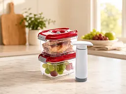 Контейнер вакуумний прямокутний 0,8 л, білий (156620) - мініатюра 6