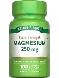 Магній, Magnesium, підвищена сила дії, 250 мг, 100 каплет Nature's Truth vit0003217