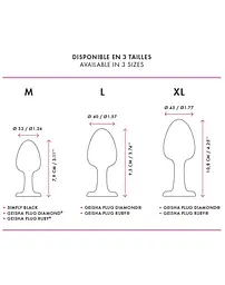 Анальна пробка з кристалом Dorcel Geisha Plug Diamond XL 11 см (чорний) - мініатюра 5