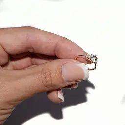 Каблучка з білого золота з топазом 22 K-0086 - мініатюра 7